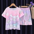 thumbnail image 1 of Anime Sanrio Cinnamoroll Kuromi Hello Kitty conjunto de ropa de verano para niños ropa de casa informal de dibujos animados para niños ropa holgada y cómoda, 1 of 5