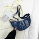 thumbnail image 5 of Bolsa de hombro con cremallera de mezclilla unisex Bolso bandolera de viaje para teléfono (Azul marino), 5 of 8