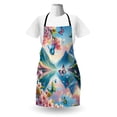 thumbnail image 3 of Lake Apron, Flying Spring Butterflies and Blooming Cherry Blossoms Mountain Reflections, Unisex Kitchen Bib with Adjustable Neck for Cooking Gardening, Adult Size, Pink Sky Blue Green, by Ambesonne, 3 of 4
