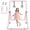 Pink, variant on HooKung Gymnastics Bars for Kids with Rings, Junior Kip Training Bars Equipment for Home, Folding Height Adjustable Horizontal Bars