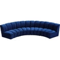 thumbnail image 3 of Meridian Furniture Infinity Navy Velvet 4pc. Modular Sectional, 3 of 4