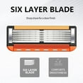 thumbnail image 4 of 48-Piece Men's/Women Razor Blade Replacement Set with Free Handle, Long Handle Double Edge Safety Razor, Ultra Sharp Stainless for Smooth Shaving for Face Head Body, Ideal Gift(2SET-8PCS), 4 of 8