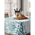 thumbnail image 6 of Teal Grey Coral Coastal Table Cloth, Summer Beach Seaside Nautical Waterproof Tablecloth for Rectangle Tables, Reusable Washable Fabric Table Cover for Restaurant Kitchen Dining Tables 52"x70", 6 of 6