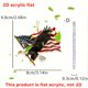 thumbnail image 3 of Independence Day Flag Pendant 2D Flat Acrylic Living Room Backpack Car Decoration, 3 of 5