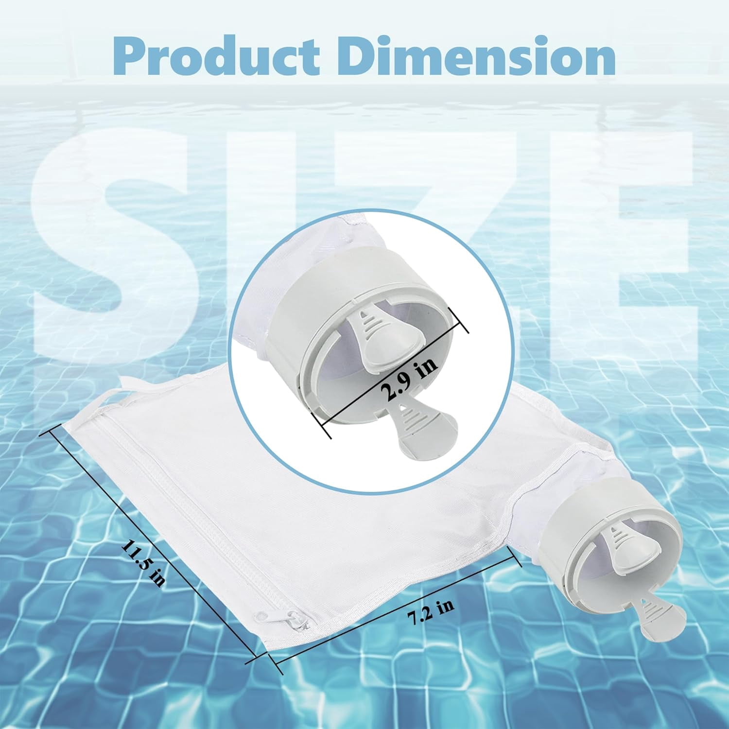 Pool Spa Zippered Bags Replacement for Polaris 280, 480 Pool Cleaner All Purpose Filter Bags K13 K16 (2 Pack)