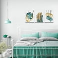 thumbnail image 6 of Canvas Wall Art For Living Room Family Wall Decorations For Bedroom Kitchen Dining Room Wall Decor Abstract Painting Leaves Wall Pictures Artwork Office Canvas Art Prints Bathroom Home Decor 3 Piece, 6 of 6