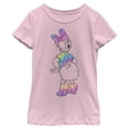 thumbnail image 1 of Disney Characters Daisy Dye Girl's Solid Crew Tee, Light Pink, X-Small, 1 of 4