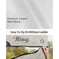 thumbnail image 6 of 4th of July RV Awning Sun Shade Screen 9'X7' Patriotic Gnome Stars Branch Mesh Sunscreen Poppy Eucalyptus Leaves Linen Awning Shade Screen with Zipper Completed Kits for RV Motorhome Camper, 6 of 7