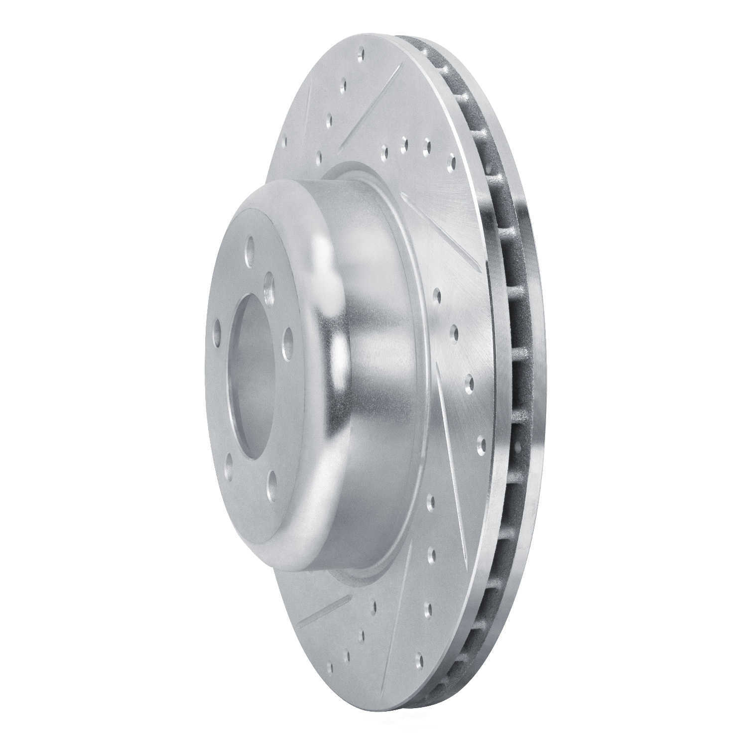 Dynamic Friction Company 631-31096L DFC Brake Rotor - Drilled And Slotted - Silver