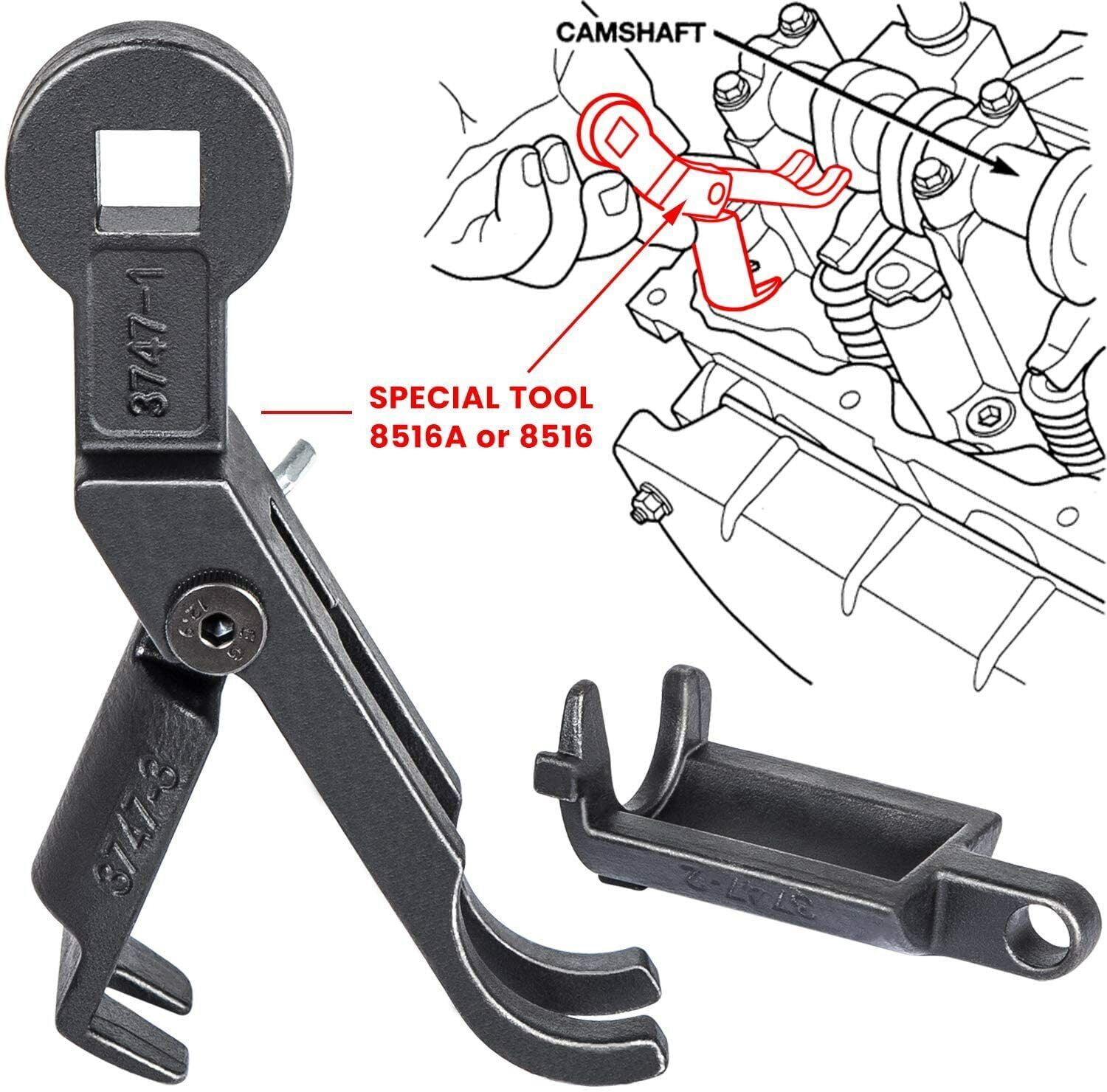 Rocker Arm & Valve Spring Compressor Tool for Chrysler, Dodge, Jeep 3.7L &4.7Lyw