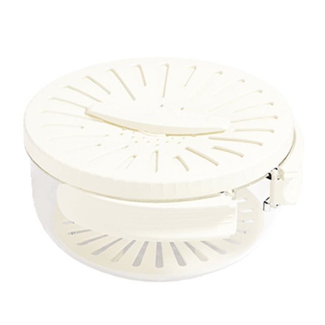 Cesta de drenaje multifuncional para frutas y verduras con asa, contenedor de almacenamiento cubierto para cocina, refrigerador, picnic, camping, preservación de la frescura.
