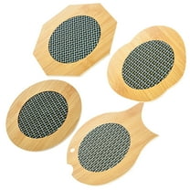 Hot Plate Holder Trivets for Pots and Pans Dishes Anti-scalding Placemats Wooden Kitchen Decir Rack Round Bamboo 4 Pcs