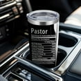 thumbnail image 4 of Pastor Gift Pastor 20oz Tumblers with Lid and Straw Appreciation Gifts for Pastor Vacuum Insulated Tumbler Religious Gifts Pastor Coffee Mug (Pastor-Nutritional Facts), 4 of 6