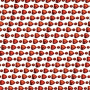 48" 10mm Metallic Red Heart Mardi Gras Beads - Dozen (12 Necklaces)