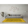 thumbnail image 3 of Ahgly Company Indoor Square Oriental Yellow Traditional Area Rugs, 6' Square, 3 of 4