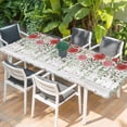 thumbnail image 2 of Pink Spring Floral Table Cloths for 8 Foot Rectangle Tables, Weeping Romantic Flowers Wooden Patio Waterproof Elastic Fitted Tablecloths, Washable Rectangular Table Cover for Camping, 2 of 8