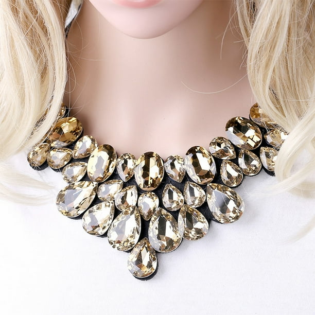 Minnieouse Collar de mujer gargantillas elegantes con estilo colgantes para fiesta vestido de banquete accesorios para mujer collares con babero