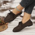 thumbnail image 5 of Willtoo Womens Lace‑Up Loafers British Style Lightweight Flat Casual Shoes Soft Non‑Slip Slip‑On Walking Shoes for Daily Office Wear, 5 of 5