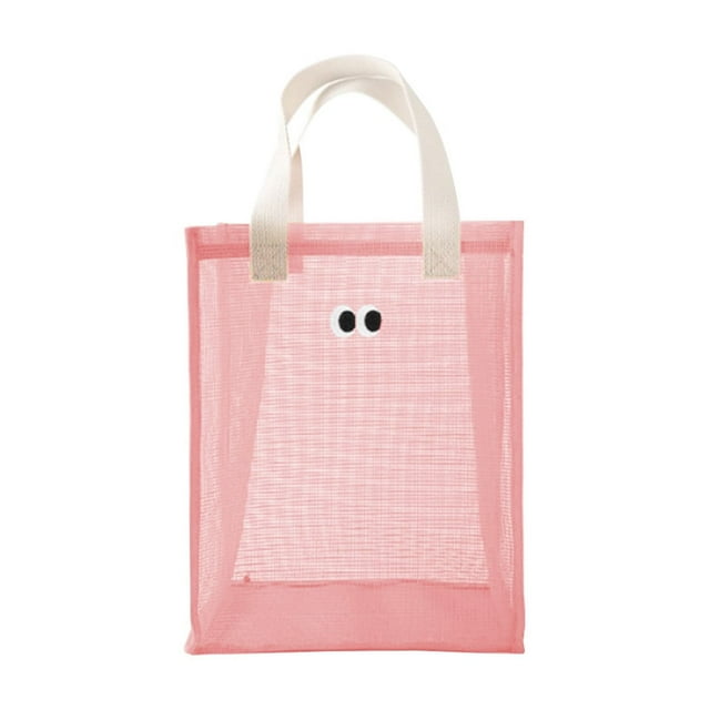 Ohufall Storage Bags Sandproof Mesh Large Beach Organizer Tote For Swimming Pool Toy Grocery And Seaside Daily Sundry Storage