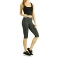 thumbnail image 2 of TheLovely Women & Plus Soft Cotton Active Stretch Workout Biker Shorts (21") with Wide Wastband, 2 of 4