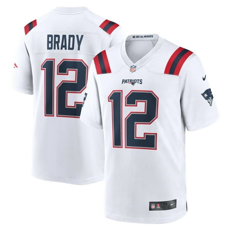 Men's Nike Tom Brady White New England Patriots Retired Game Jersey