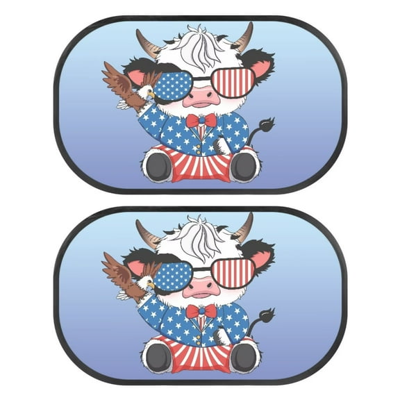 KUIFORTI Car Sun Shades for Baby Side and Rear Window Sun Shade for Auto Driver Side Window, Vehicles Shade Protection from Heat and UV for Sleeping Camping Travel, Cow