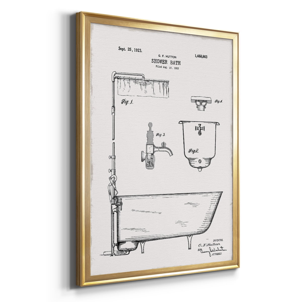 Vintage Bath I Premium Classic Framed Print - Ready to Hang