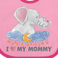 thumbnail image 4 of Inktastic I Love My Mommy Cute Elephants with Moon and Stars Boys or Girls Baby Bib, 4 of 4