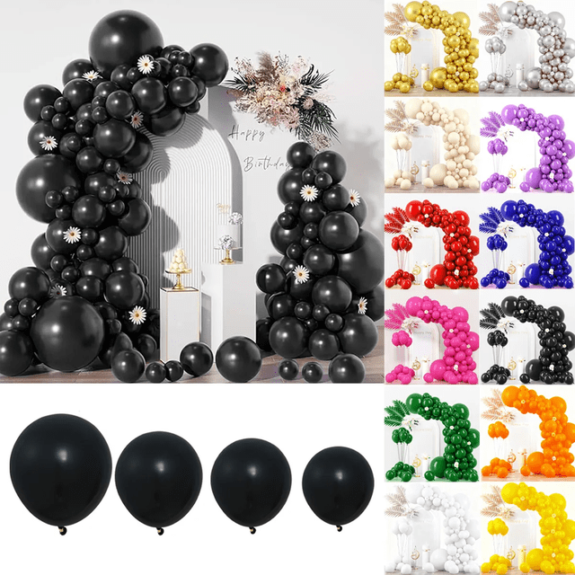 Kit De Guirnalda De Globos Látex Decoración De Globos Fiesta Xtellar negro
