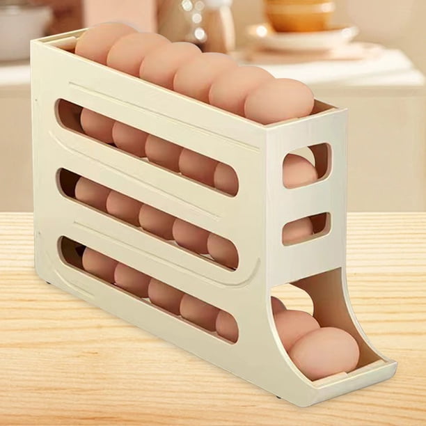 Dispensador de Huevos para Refrigerador Ehuebsd Soporte Automático Beige