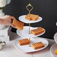 thumbnail image 4 of 3 Tier Ceramic Cake Stand Wedding, Dessert Cupcake Stand for Tea Party Serving Platter, 4 of 6