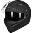 thumbnail image 4 of ILM Motorcycle Dual Visor Flip up Modular Full Face Helmet DOT LED Light (S, Matte Black - LED), 4 of 6