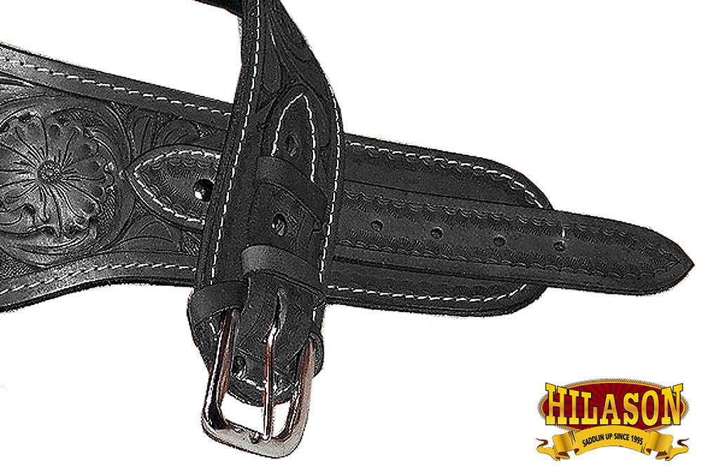 46 In Hilason Western Right Hand Gun Holster Rig 38 Cal Leather Cowboy