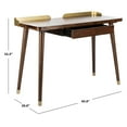 thumbnail image 5 of SAFAVIEH Parker Retro-Chic Desk with 1 Pull-Out Drawer, Dark Walnut, 5 of 8