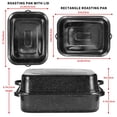 thumbnail image 4 of QPMR Bandeja para Asar con Rejilla, Asadera Rectangular de Granito de 21”, Capacidad para 11 kg, Olla Grande para Hornear Pavo con Tapa Versátil, 4 of 7