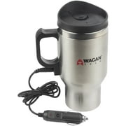 Wagan 12-Volt Deluxe Double-Wall Stainless Steel Heated Travel Mug