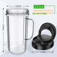 thumbnail image 2 of Vasos para batidora de 650 ml de altura, paquete de 2 unidades, Magic Bullet con tapa abatible, 2 of 9