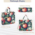 thumbnail image 6 of FORMRS Womens Corduroy Tote Bag Crossbody Shoulder Handbag with Pocket, Blue Apple Pattern, 6 of 7