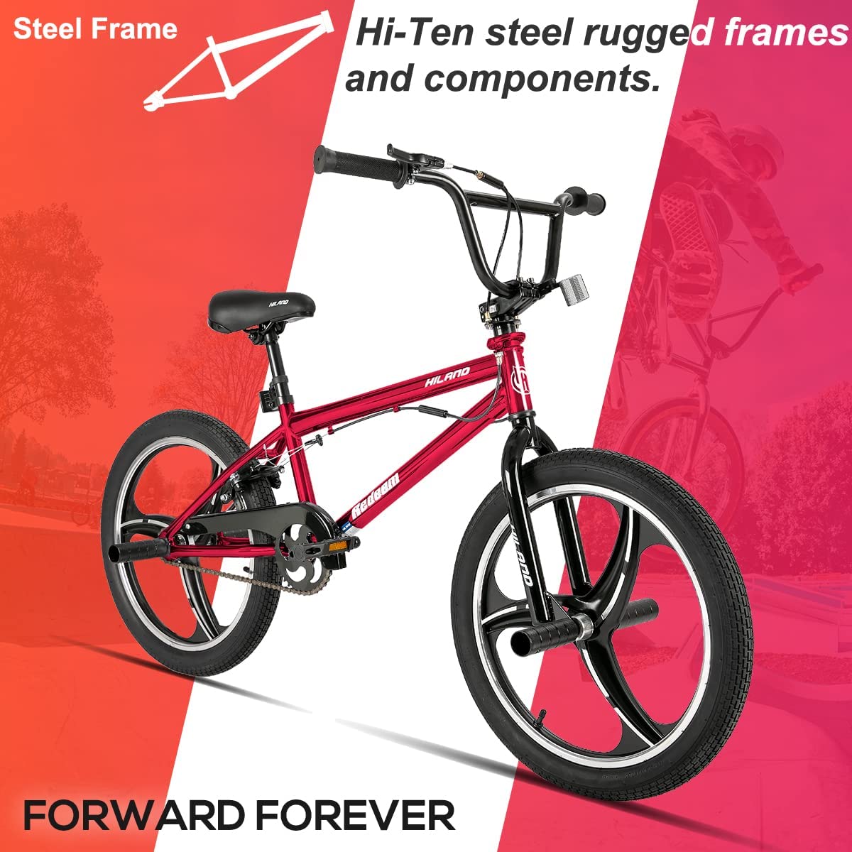 Hiland 20 Inch 3 5 Spoke Kids BMX Bike for Boys Girls Ages 7-13
