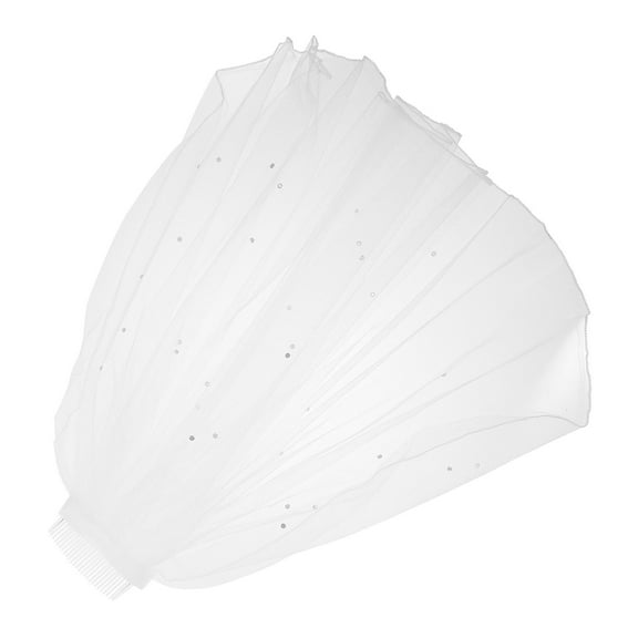 SWETRACE Wedding Veils For Brides Short Tulle White For Bride Engagement Party 1Pack 15.7In