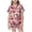 p-206Pink719, variant on CAIVO 2 Piece Pajama Sets For Children Short Sleeve Lapel Button Down Shirts Tops With Shorts Matching Set Sleepwear Set With Pockets For Christmas Nightwear