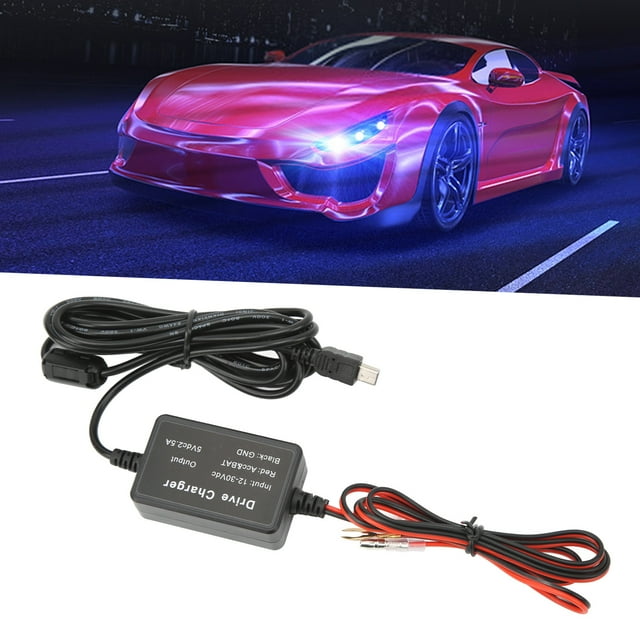 Cargador de Cámara de Tablero, Cablado Oculto de 12V A 5V Cab Dash Cam Hardwir
