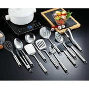 ReaNea Cooking Utensils Set 13 Piece Stainless Steel Kitchen Utensils Set with Utensil Holder, Kitchen Tools Set with Caddy