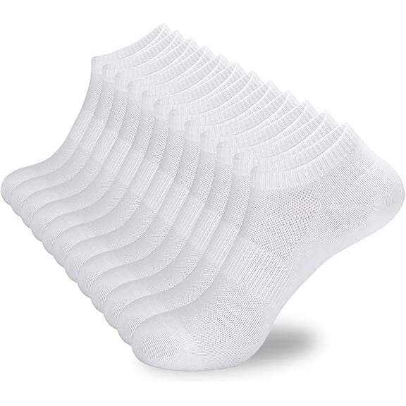 Eryueer 12 Pairs Ankle Socks Women and Men Low Cut No Show Athletic Running Short Socks