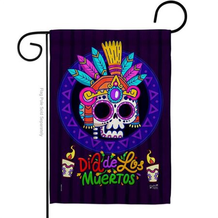 Angeleno Heritage G130412-P3 Dia de los Muertos Falltime Day of Diad 13 x 18.5. in. Double-Sided Decorative Horizontal House Garden Flag for Decoration Banner Yard Gift