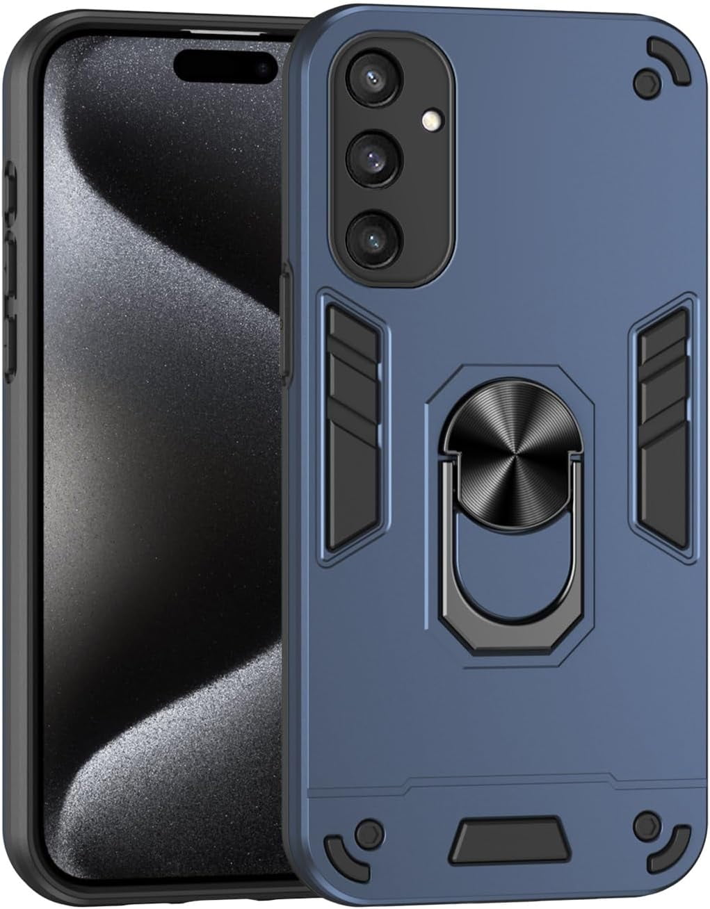 REQO Case Compatible with Samsung Galaxy S25 Phone Case with Kickstand & Shockproof Military Grade Drop Proof Protection Rugged Protective Cover PC Matte Textured Sturdy Bumper Cases Phone Back