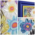 thumbnail image 4 of "Floral Symphony" Chromatic Hand Painted Embellished Giclee Flower Canvas Wall Art with Baroque Two-Tone Frame, 4 of 10