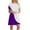 Purple, variant on USSUMA Summer Dresses for Women 2025 Summer Dresses Short Sleeve Crew Neck Casual Printed Color Block Maxi Dress Elegant Skirts Breathable Skirt Daily Wear Brown Dress Size-L
