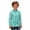 Green, variant on Glisme Boys Graphic Tees Long Sleeve Graphic T Shirt With Stripes And Print For Casual Comfort Mint Green T-Shirt Size 9-10 Years