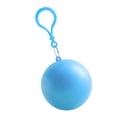 thumbnail image 4 of Impermeables desechables de emergencia Bola portátil conveniente del poncho del gancho para al aire libre Azul claro Cola Bola de poncho de PVC, 4 of 8